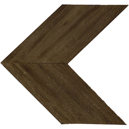 Ekena Millwork 14 3/4"W x 14"H x 3/4"D Vintage Farmhouse 5 1/2" Chevron, Barnwood Decor Collection, Reclaimed Grey DECR14X14X075CHVGY